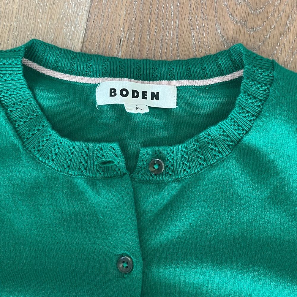 Boden Emerald Knit Cardigan size S NWOT - Picture 4 of 10